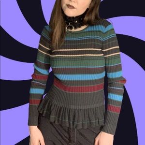 Torn by Ronny Kobo Peplum Top